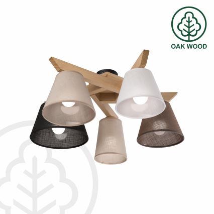 Brilagi - LED  Anbauleuchte ANTHONY 5xE14/40W/230V Eiche