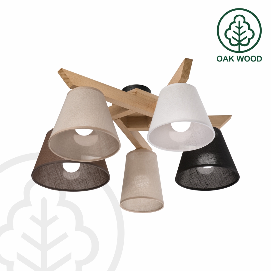 Brilagi - LED  Anbauleuchte ANTHONY 5xE14/40W/230V Eiche