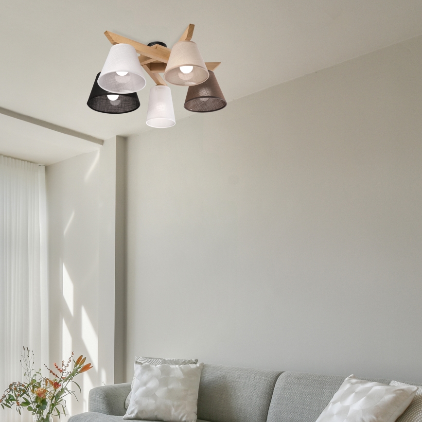 Brilagi - LED  Anbauleuchte ANTHONY 5xE14/40W/230V Eiche