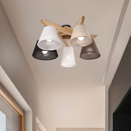 Brilagi - LED  Anbauleuchte ANTHONY 5xE14/40W/230V Eiche