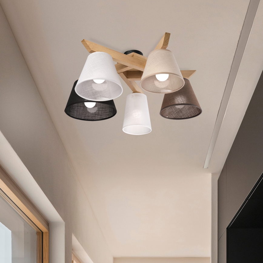 Brilagi - LED  Anbauleuchte ANTHONY 5xE14/40W/230V Eiche