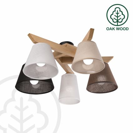 Brilagi - LED  Anbauleuchte ANTHONY 5xE14/40W/230V Eiche