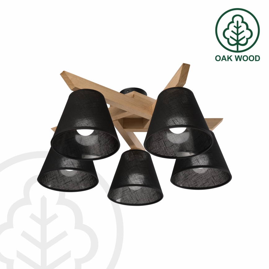 Brilagi - LED  Anbauleuchte ANTHONY 5xE14/40W/230V Eiche/schwarz