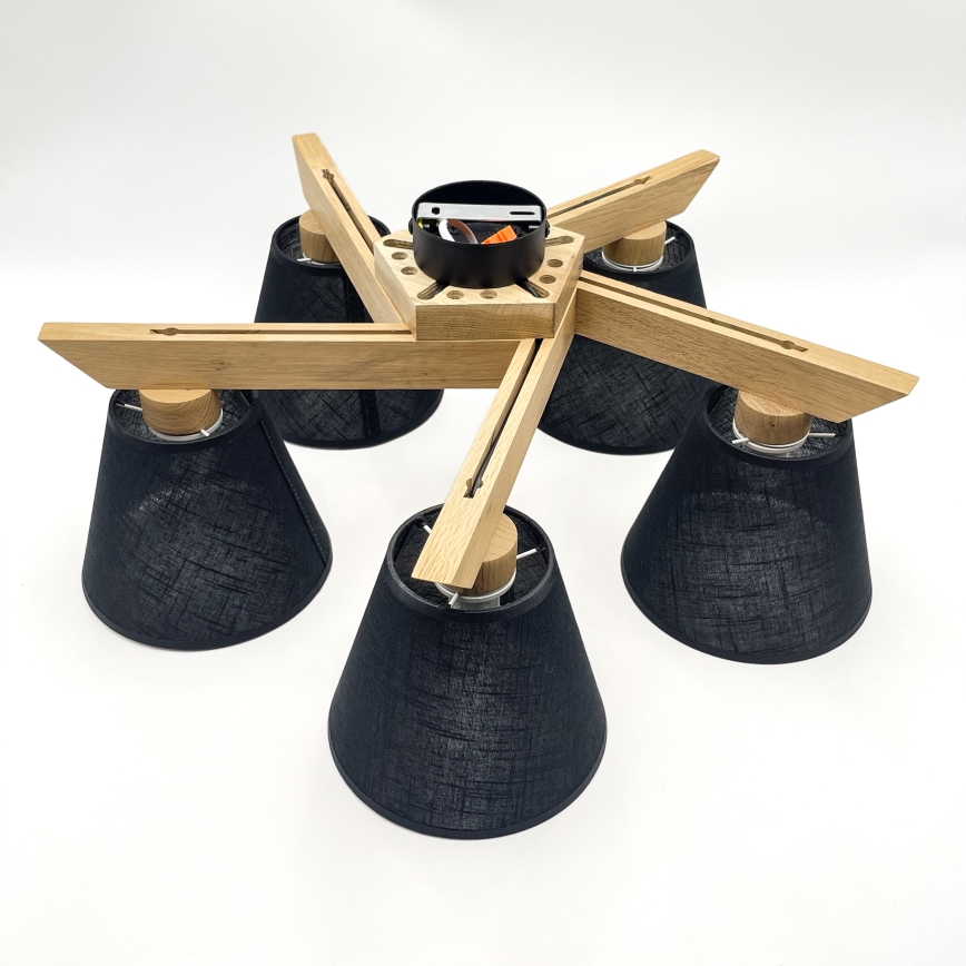 Brilagi - LED  Anbauleuchte ANTHONY 5xE14/40W/230V Eiche/schwarz