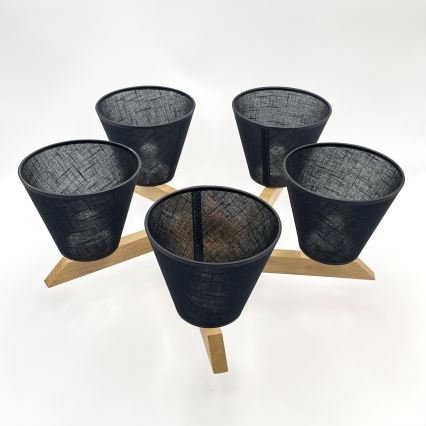 Brilagi - LED  Anbauleuchte ANTHONY 5xE14/40W/230V Eiche/schwarz