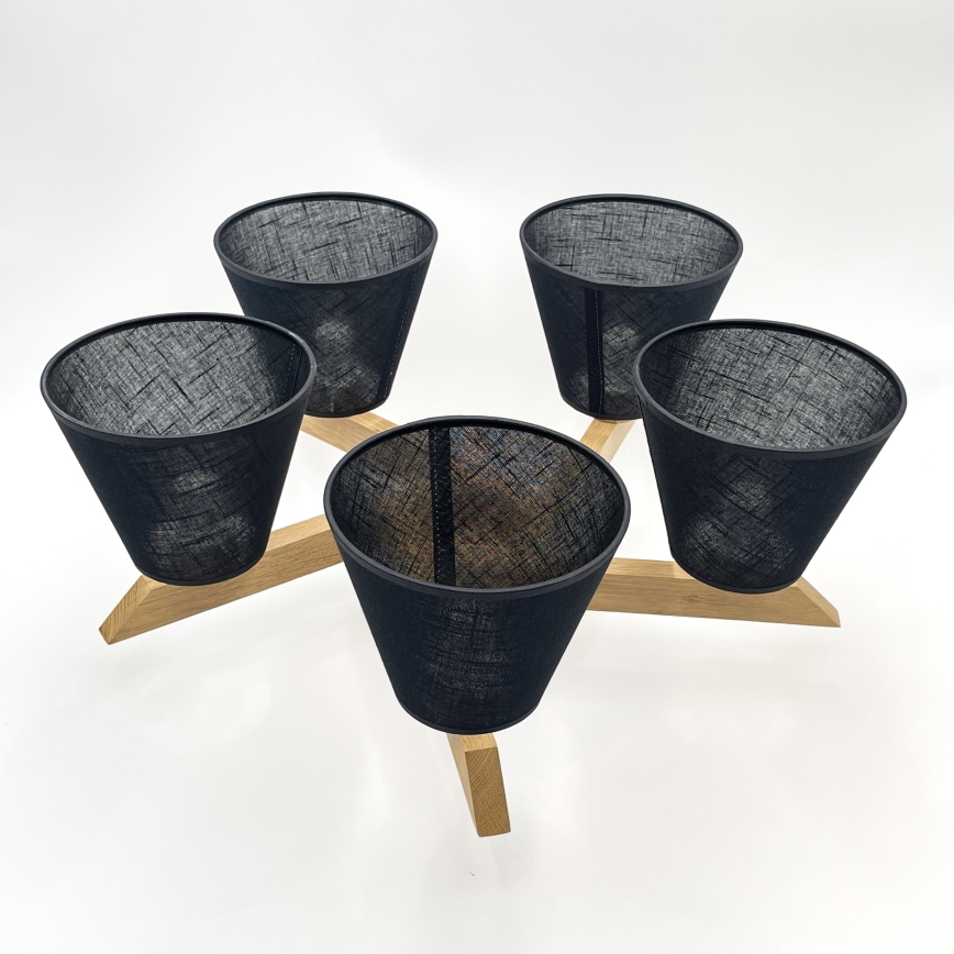 Brilagi - LED  Anbauleuchte ANTHONY 5xE14/40W/230V Eiche/schwarz