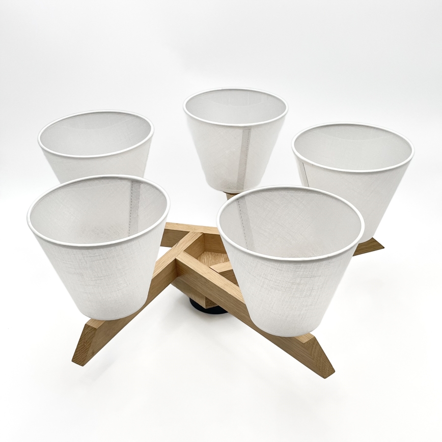 Brilagi - LED  Anbauleuchte ANTHONY 5xE14/40W/230V Eiche/weiß