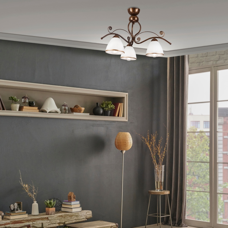 Brilagi - LED-Anbauleuchte ANTICO 3xE27/60W/230V bronzen