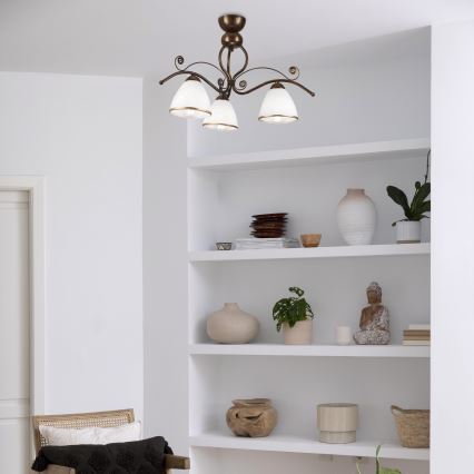Brilagi - LED-Anbauleuchte ANTICO 3xE27/60W/230V bronzen