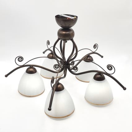 Brilagi - LED-Anbauleuchte ANTICO 5xE27/60W/230V bronzen