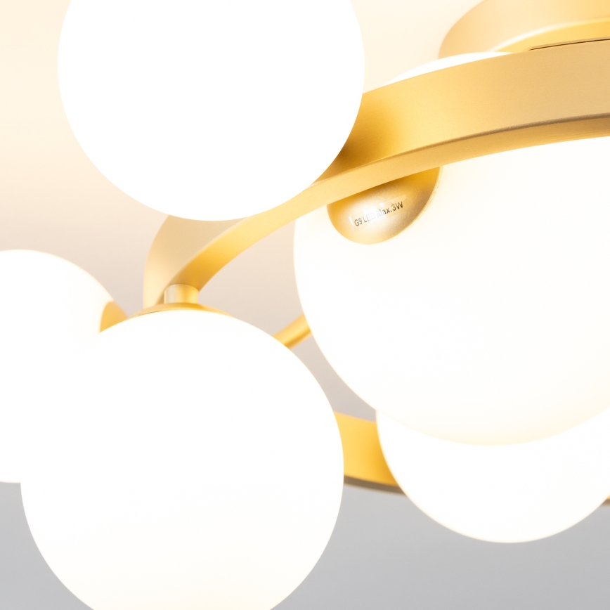 Brilagi - LED-Anbauleuchte MILLA 10xG9/3W/230V golden/weiß