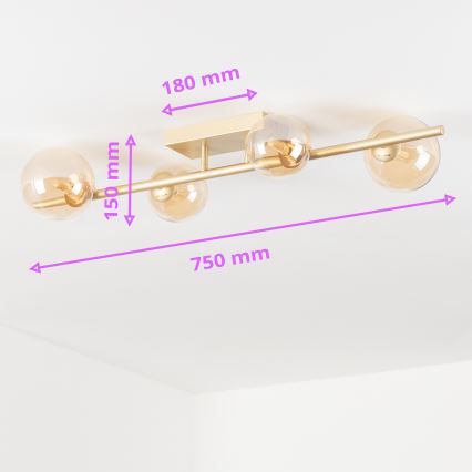 Brilagi - LED-Anbauleuchte MILLA 4xG9/3W/230V golden
