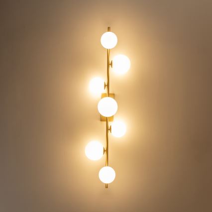 Brilagi - LED-Anbauleuchte MILLA 7xG9/3W/230V golden/weiß