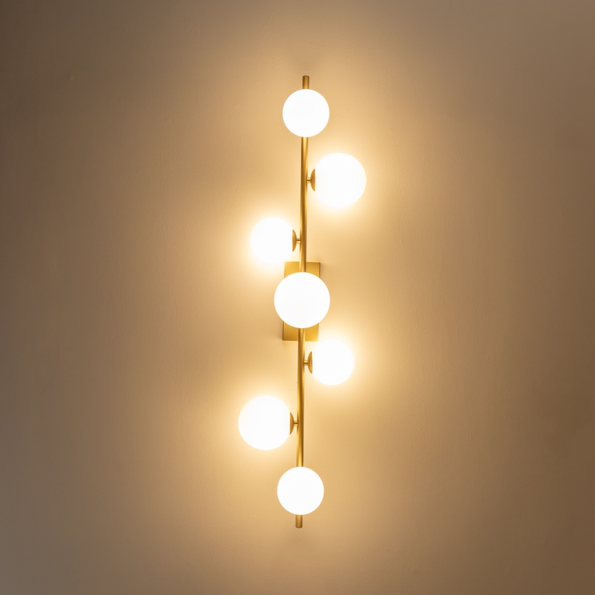 Brilagi - LED-Anbauleuchte MILLA 7xG9/3W/230V golden/weiß