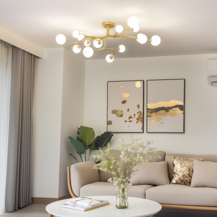 Brilagi - LED-Anbauleuchte MISTEL 15xG9/3W/230V golden/weiß