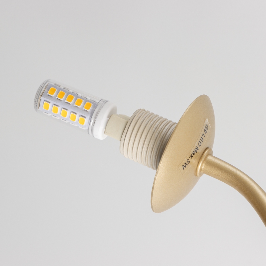 Brilagi - LED-Anbauleuchte MISTEL 15xG9/3W/230V golden/weiß