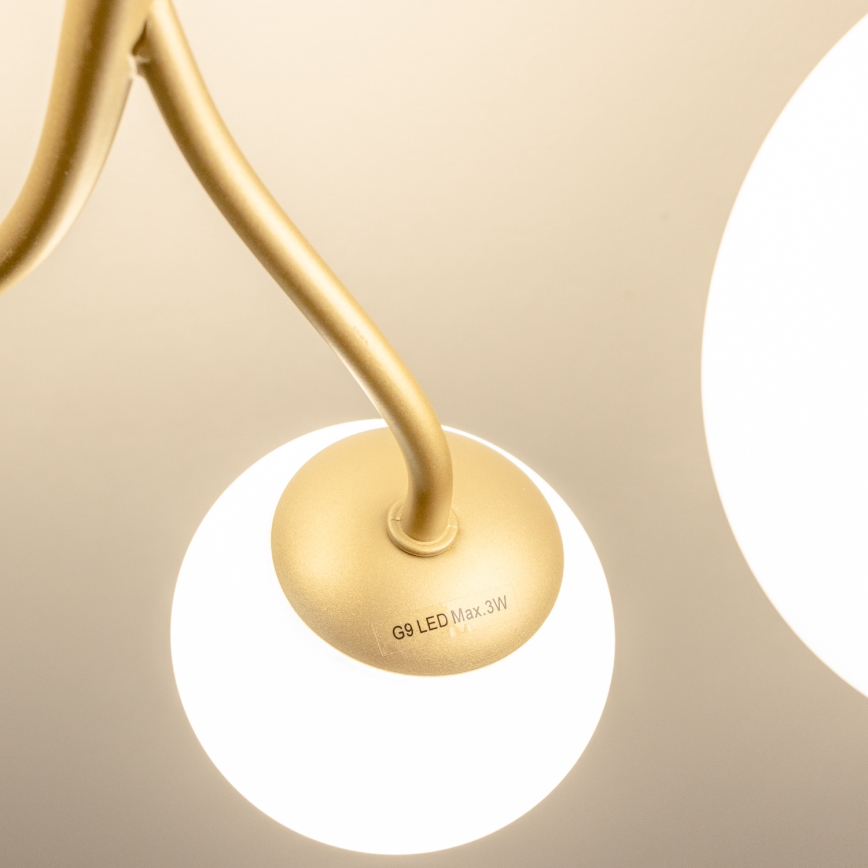 Brilagi - LED-Anbauleuchte MISTEL 6xG9/3W/230V golden/weiß