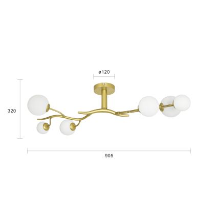 Brilagi - LED-Anbauleuchte MISTEL 6xG9/3W/230V golden/weiß