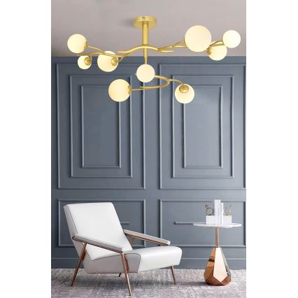 Brilagi - LED-Anbauleuchte MISTEL 9xG9/3W/230V golden/weiß