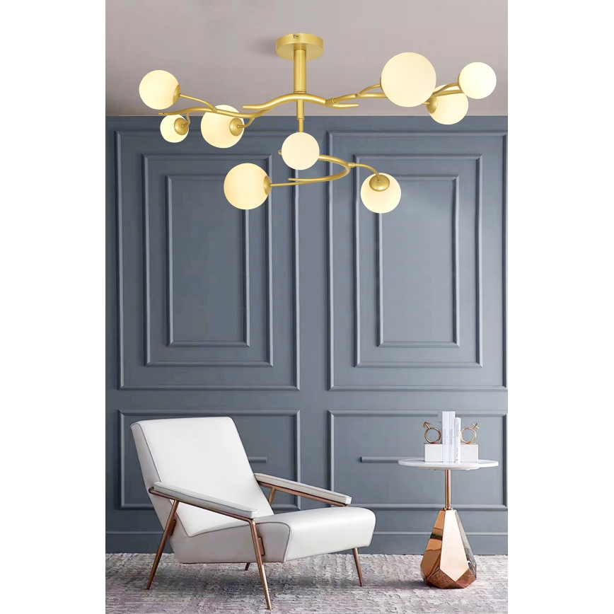 Brilagi - LED-Anbauleuchte MISTEL 9xG9/3W/230V golden/weiß