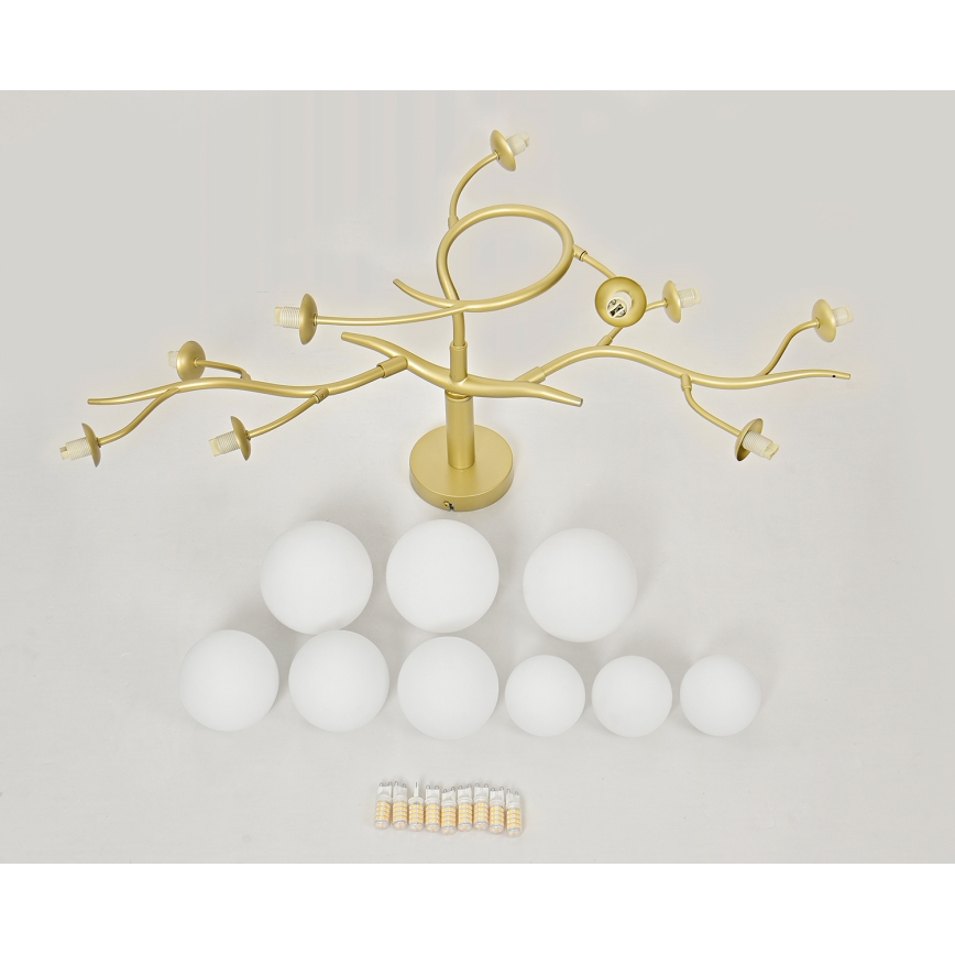 Brilagi - LED-Anbauleuchte MISTEL 9xG9/3W/230V golden/weiß