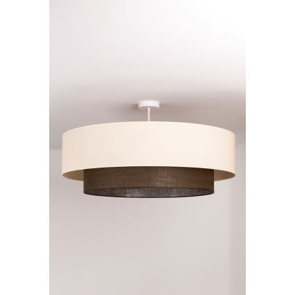 Brilagi - LED-Aufbau-Deckenleuchte BOHO-STIL 3xE27/15W/230V Ø 80 cm creme/braun