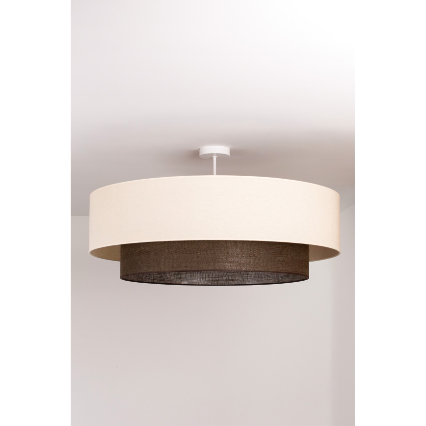 Brilagi - LED-Aufbau-Deckenleuchte BOHO-STIL 3xE27/15W/230V Ø 80 cm creme/braun