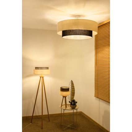 Brilagi - LED-Aufbau-Deckenleuchte BOHO-STIL 3xE27/15W/230V Ø 80 cm creme/braun