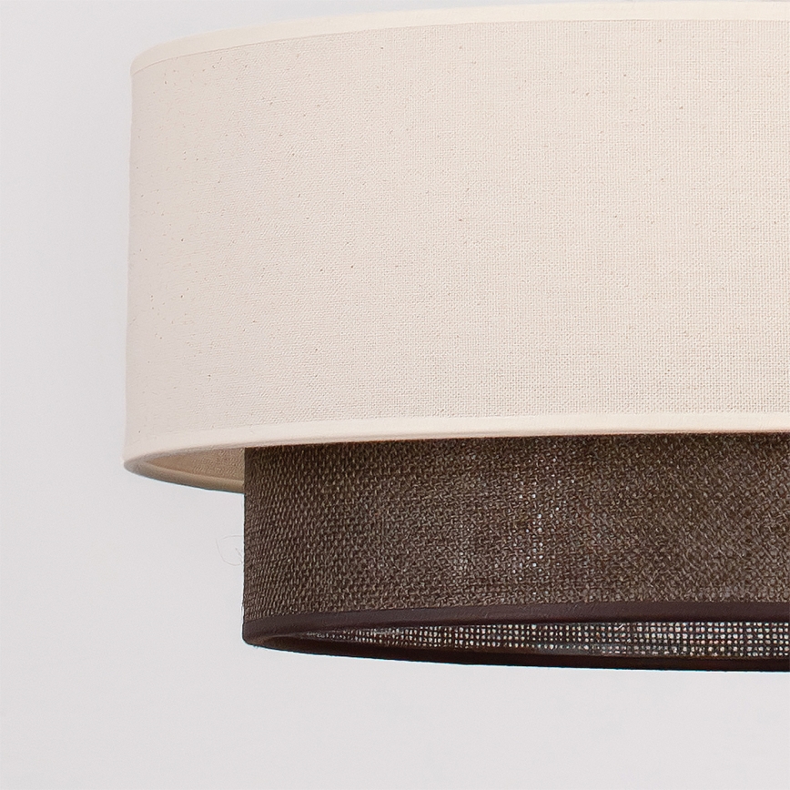 Brilagi - LED-Aufbau-Deckenleuchte BOHO-STIL 3xE27/15W/230V Ø 80 cm creme/braun