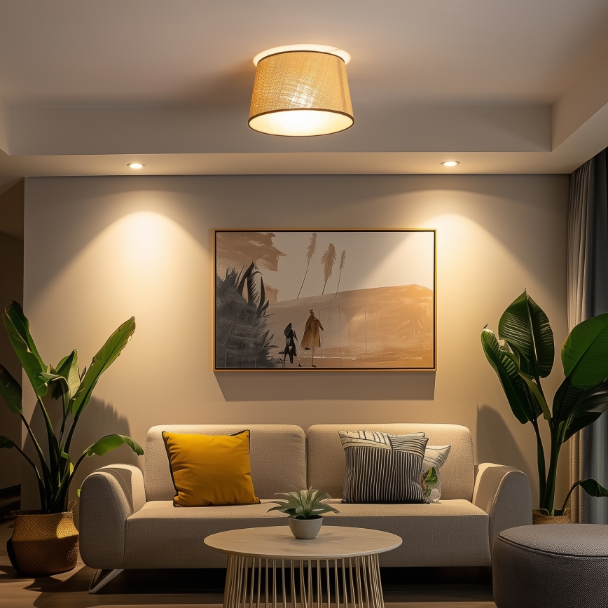 Brilagi - LED-Aufbau-Deckenleuchte CERIA 1xE27/40W/230V Ø 35 cm beige