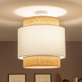 Brilagi - LED-Aufbau-Deckenleuchte CERIA 1xE27/60W/230V Ø 40 cm beige/weiß