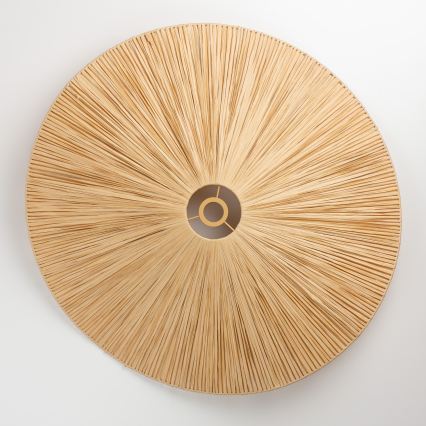 Brilagi - LED Aufbau-Deckenleuchte CERIA BOHO 1xE27/40W/230V Ø 80 cm Raffia/Eiche