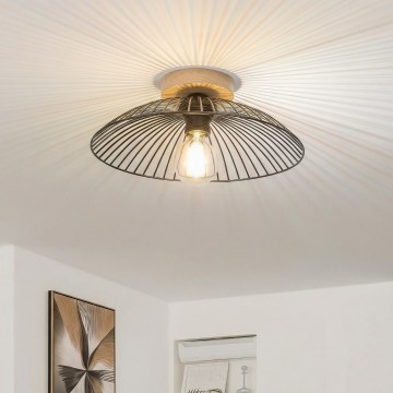 Brilagi - LED-Aufbau-Deckenleuchte CERIA WIRE 1xE27/40W/230V Ø 38 cm Schwarz/Eiche