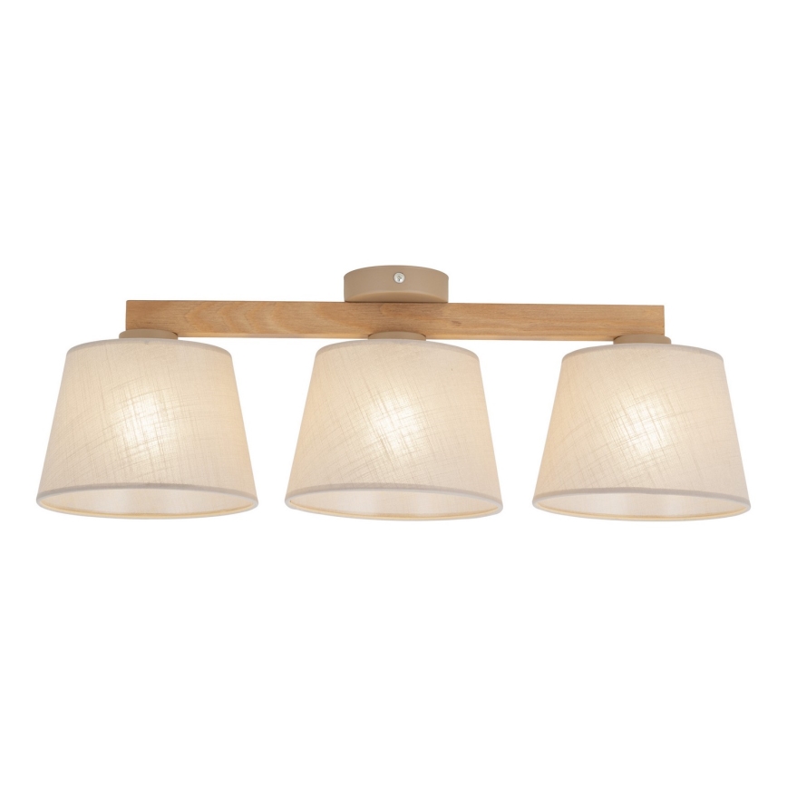 BRILAGI - LED-Aufbau-Deckenleuchte LATTE SABIA 3xE27/15W/230V Kiefer/Beige
