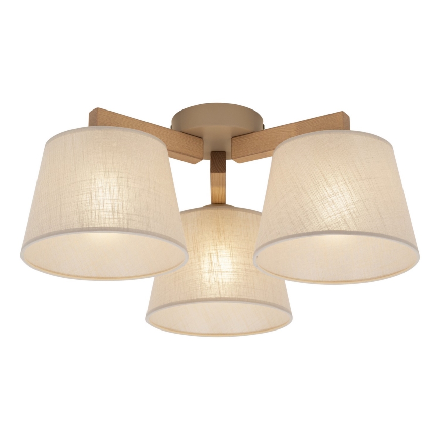 BRILAGI - LED-Aufbau-Deckenleuchte LATTE SABIA 3xE27/15W/230V Kiefer/beige