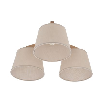 BRILAGI - LED-Aufbau-Deckenleuchte LATTE SABIA 3xE27/15W/230V Kiefer/beige