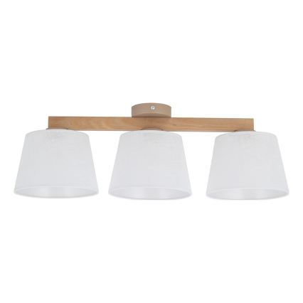 BRILAGI - LED-Aufbau-Deckenleuchte LATTE SABIA 3xE27/15W/230V Kiefer/weiß
