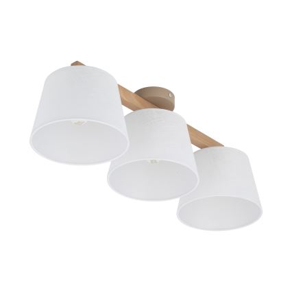 BRILAGI - LED-Aufbau-Deckenleuchte LATTE SABIA 3xE27/15W/230V Kiefer/weiß