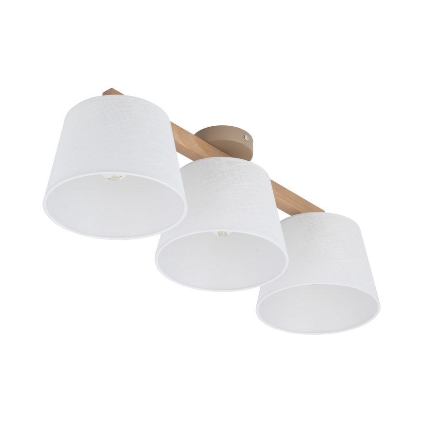 BRILAGI - LED-Aufbau-Deckenleuchte LATTE SABIA 3xE27/15W/230V Kiefer/weiß