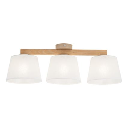 BRILAGI - LED-Aufbau-Deckenleuchte LATTE SABIA 3xE27/15W/230V Kiefer/weiß