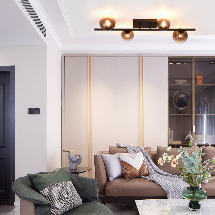 Brilagi - LED-Aufbau-Deckenleuchte MILLA 4xG9/3W/230V braun/rauchbraun