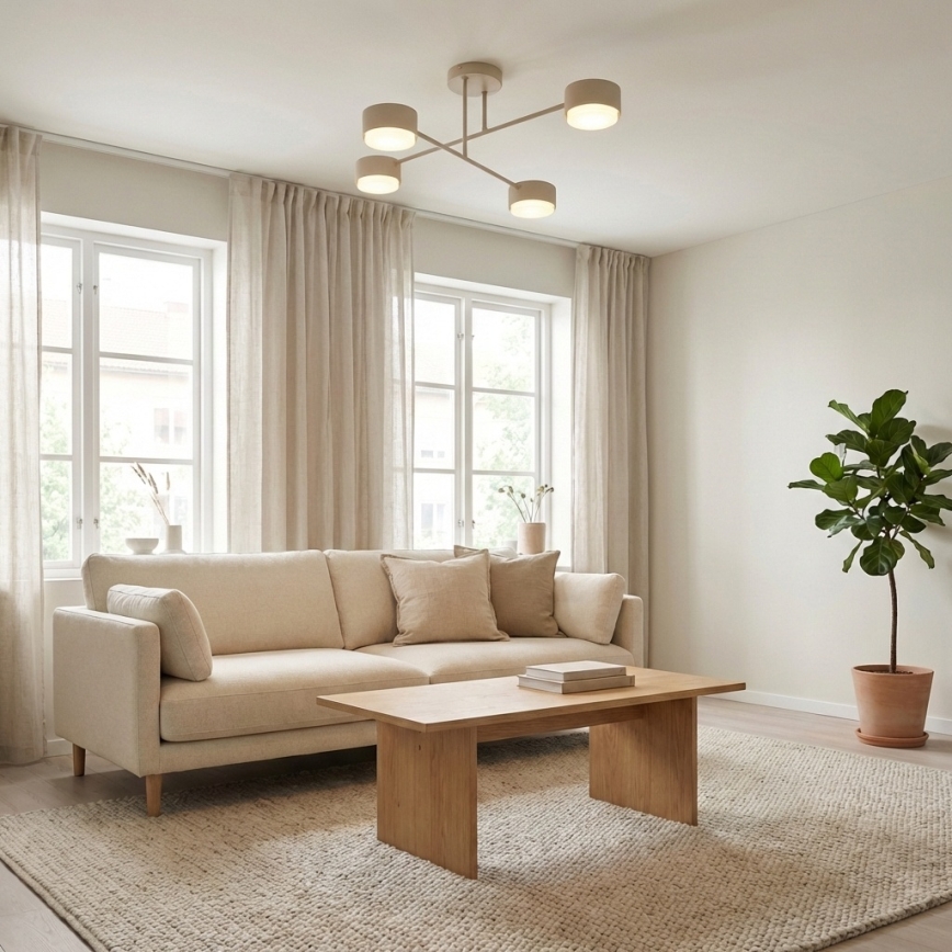 Brilagi - LED-Aufbau-Deckenleuchte MONO 4xGX53/13W/230V, beige