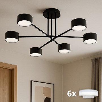 Brilagi - LED Aufbau-Deckenleuchte MONO 6xGX53/30W/230V schwarz