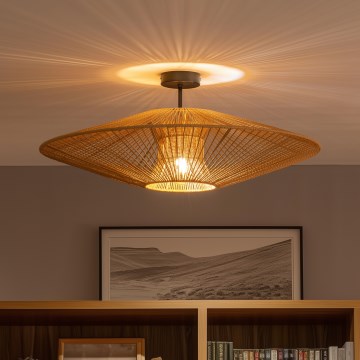 Brilagi - LED Aufbau-Kronleuchter CERIA BOHO 1xE27/60W/230V Ø 70 cm schwarz/braun