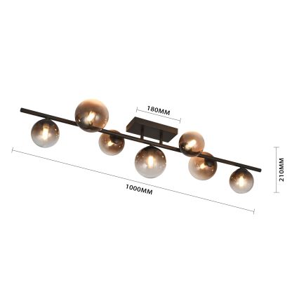 Brilagi - LED-Aufbau-Kronleuchter MILLA 7xG9/3W/230V braun/rauchbraun