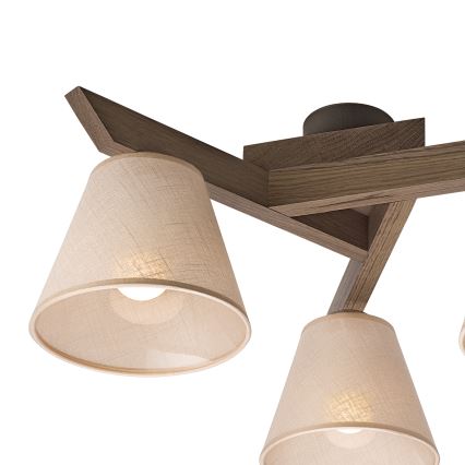 Brilagi - LED Aufgesetzte Deckenleuchte ANTHONY 3xE14/40W/230V Eiche/Nussbaum/Beige