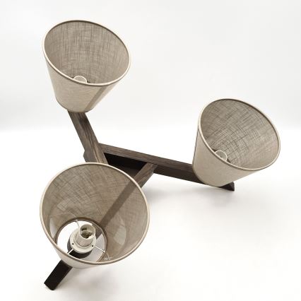 Brilagi - LED Aufgesetzte Deckenleuchte ANTHONY 3xE14/40W/230V Eiche/Nussbaum/Beige