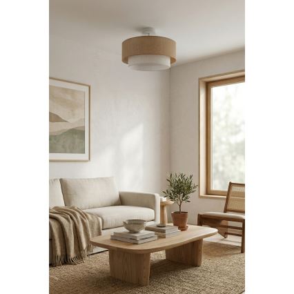 Brilagi - LED-Aufbauleuchte BOHO ECO 1xE27/10W/230V Ø 40 cm beige/creme