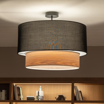 Brilagi - LED-Aufbauleuchte CERIA 1xE27/60W/230V Ø 50 cm schwarz/beige