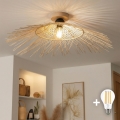 BRILAGI - LED Aufbauleuchte CERIA BOHO 1xE27/40W/230V Ø 100 cm Bambus/Eiche